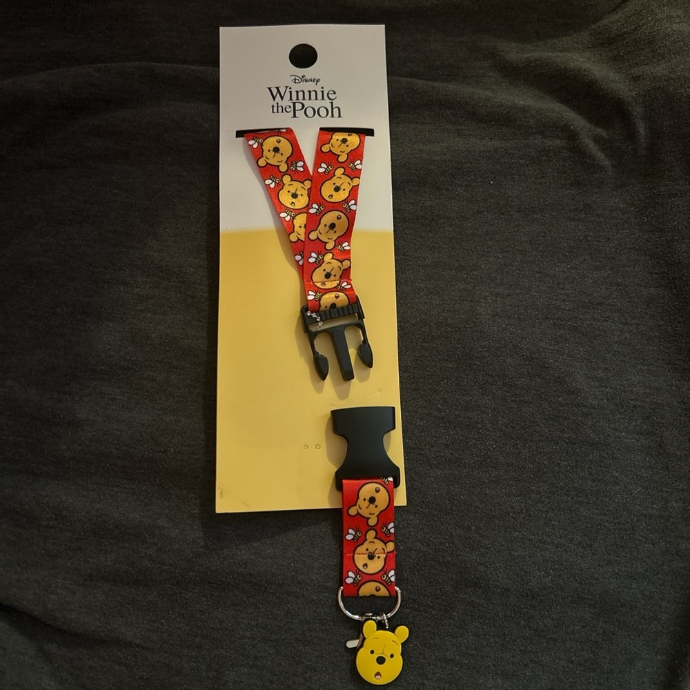 Winnie the Pooh Red and Yellow Lanyard